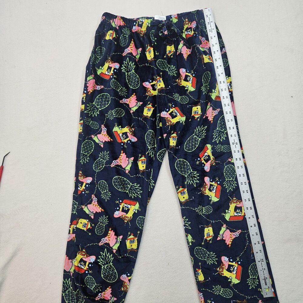 SpongeBob SquarePants Pajama Pants Men's Medium Dark‎ Blue Pineapple